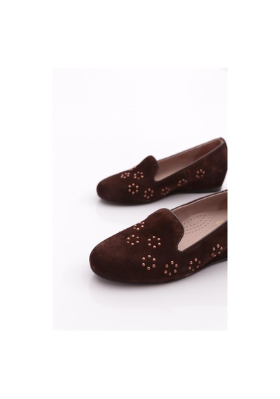 Dgn 447 Kadin Loafer Ayakkabi Kahve Süet