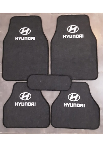 Hyundai Elantra Logolu Füme Halı Paspas Çift Kat