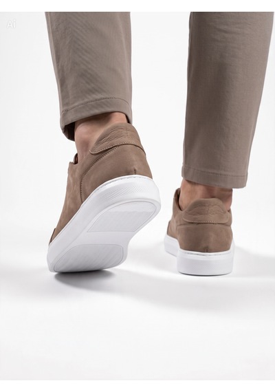 Dropland Hakiki Deri Erkek Kum Rengi Casual Sneaker Günlük Ayakkabı