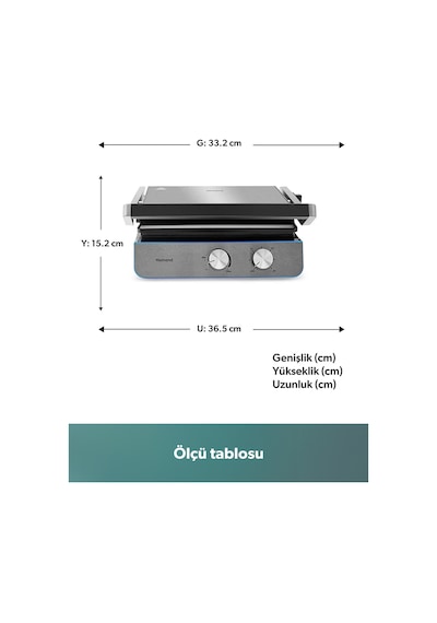 Homend Grilliant 1344h Inox Gövdeli, Döküm Çıkarılabilir Plakalı Tost Ve Izgara Makinesi