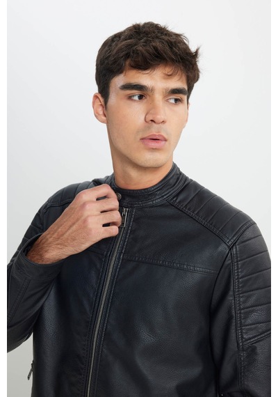Lee Regular Fit Fermuarlı Siyah Erkek Ceket L242469001 Siyah