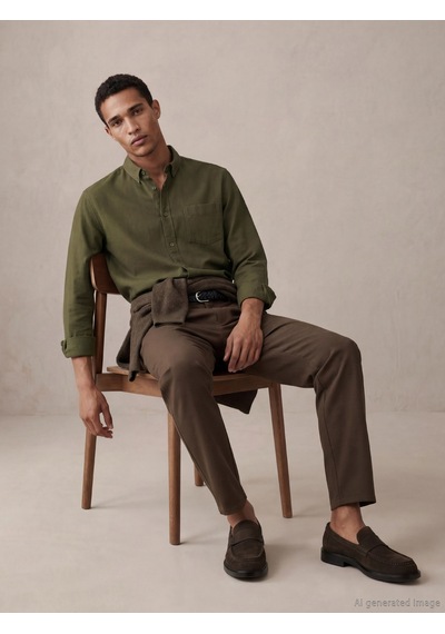 Lcw Vision Haki Regular Fit Oxford Erkek Gömlek