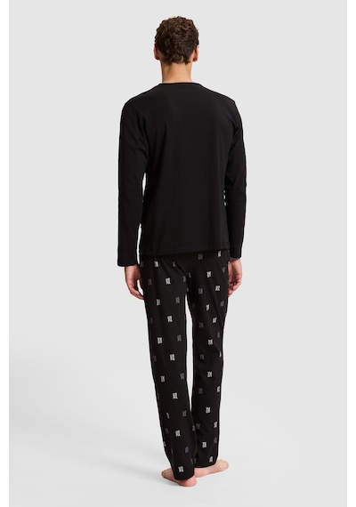 U.S. Polo Assn. Erkek Siyah Pijama Takımı 50333263-vr046