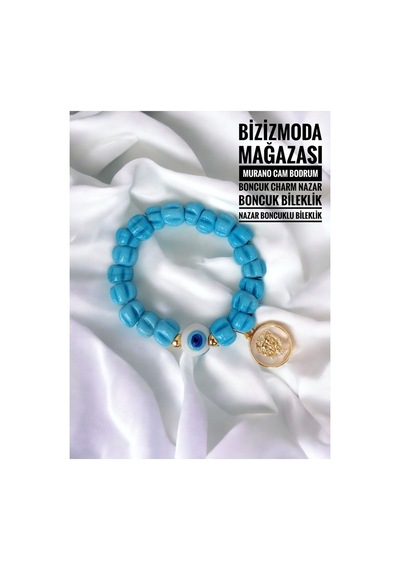 Murano Cam Bodrum Boncuk Charm Nazar Boncuk Bileklik Nazar Boncuklu Bileklik Mavi Boncuk 02715017