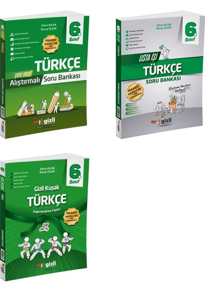 Gizli 2026 6. Sınıf Türkçe Alıştırmalı + Usta İşi + Gizli Kuşak Serisi Seti 3 Kitap Güncel Müfredat