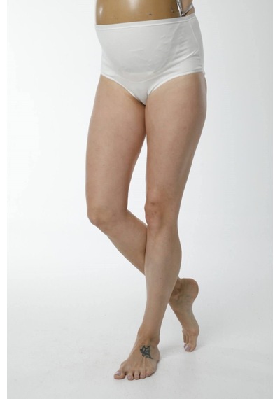 Hmd Underwear Kadın 3'lü Ekru Pamuklu Yüksel Bel Hamile Lohusa Külot & Rahat Doku -hmd1413-3 Ekru