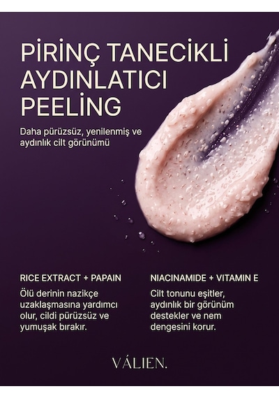 Vàlıen Pirinç Tanecikli Yüz Peelingi Beyazlatıcı 150 Ml
