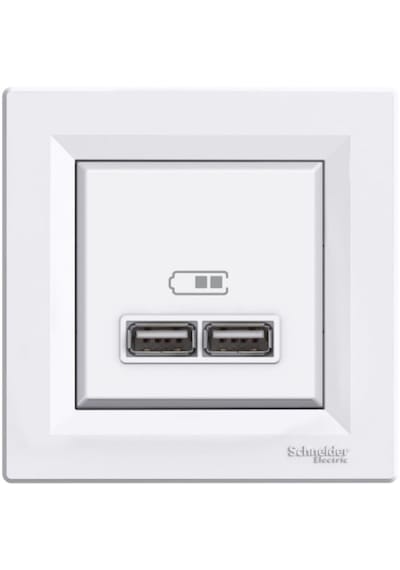 Schneider EPH2700221 Asfora Usb 21 A Priz Beyaz 2'li