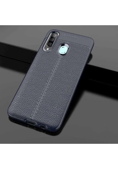 Galaxy A20S Kılıf Zore Niss Deri Desenli Silikon Kılıf