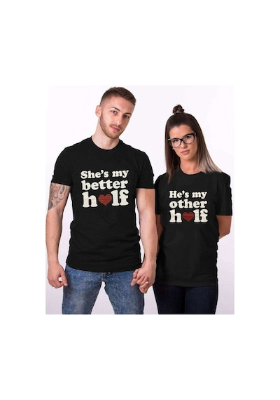 Tshirthane Sevgili Kombinleri Better Other Half Tshirt Kombini Beyaz Tshirthane Sevgili Kombinleri Better Other Half Tshirt Kombini Beyaz