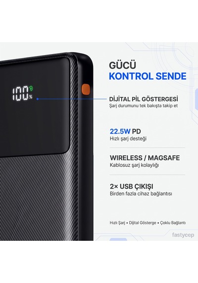 Buradabulabilirsin Snp-3015 Pd 22.5w 10.000mah Hızlı Şarj Lcd Ekran Powerbank Bbz Çok Renkli