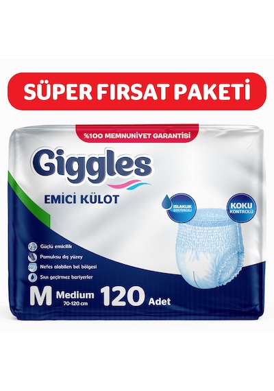 Giggles Emici Külot Yetişkin Hasta Bezi M 4 x 30'lu
