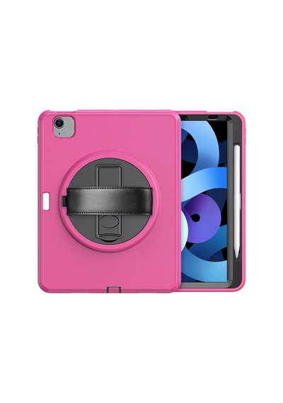 Apple İpad 2022 10.9 10.nesil Kılıf Hand Strap Tablet Kılıfı - Pembe