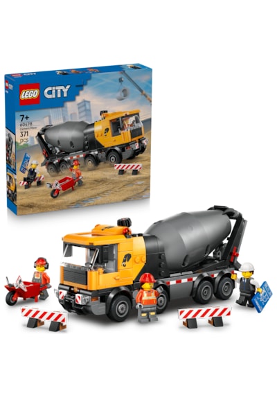 LEGO® City Beton Mikseri 60478 - 7 Yaş ve Üzeri Çocuklar İçin Minifigür İçeren Yaratıcı Oyuncak Yapım Seti (371 Parça)