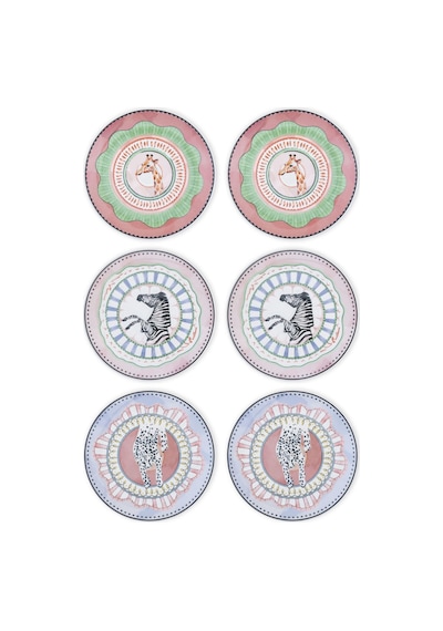 The Mia Spring Servis Tabağı 6lı Set 26 Cm Spr0003 Çok Renkli