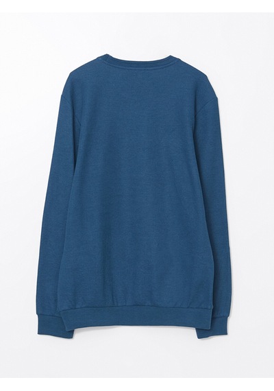Lcwaıkıkı Classic İndigo Bisiklet Yaka Uzun Kollu Erkek Sweatshirt Lcwaıkıkı Classic İndigo Bisiklet Yaka Uzun Kollu Erkek Sweatshirt