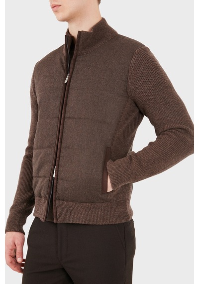Gran Sasso Regular Fit Dik Yaka Kapitoneli Ceket Erkek Ceket 23145 25019 194 Kahve