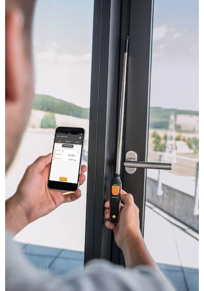Testo 405i Akıllı Telefon İle Kullanılabilen Hot Wire Anemometre