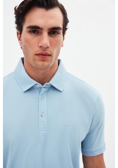 D's Damat Ds Damat Regular Fit Açık Mavi Pike Dokulu T-shirt 4hc146551001m 603922