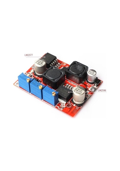DC-DC Ayarlı Voltaj Yükseltici-Düşürücü Kartı (LM2577 + LM2596)