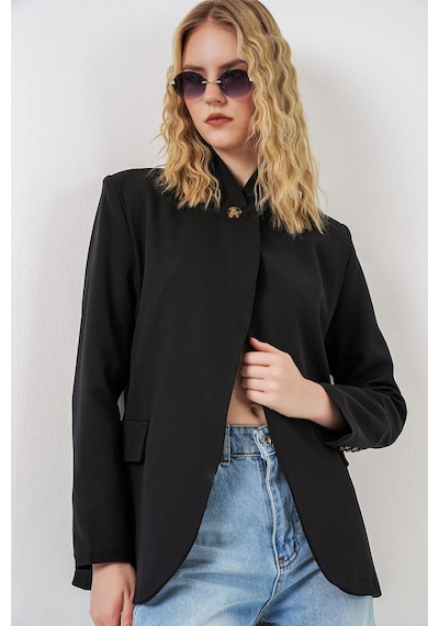Hiccup Bdart Şal Yaka Blazer Siyah