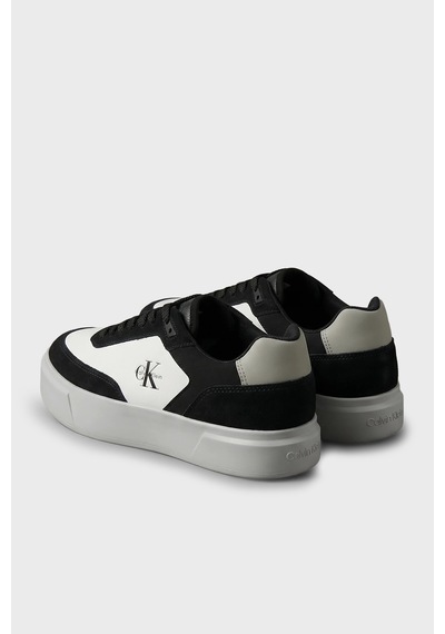 Calvin Klein Logolu Sneaker Ayakkabı Hm0hm0244906x Erkek Ayakkabı Hm0hm02449 06x Siyah-beyaz-gri