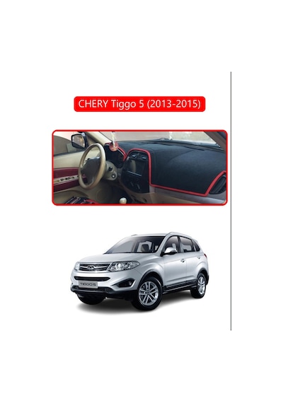 Chery Tiggo 5 2013-2015 Torpido Koruma Halısı Kırmızı Kenar