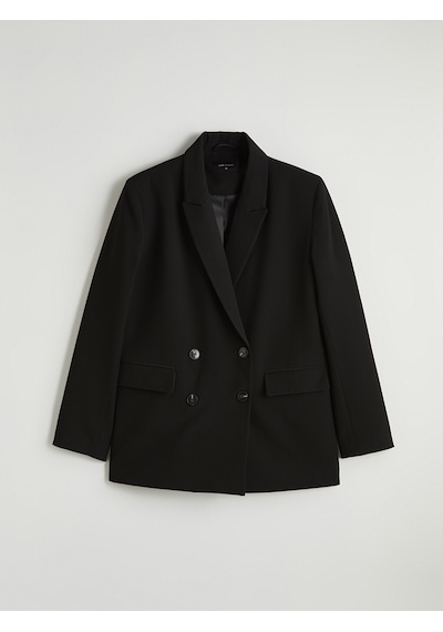 Lcw Studıo Siyah Kruvaze Yaka Kadın Blazer Ceket