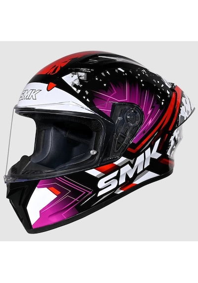 Smk Stellar-s01 Flare Kapalı Kask Gl219 Kırmızı - Beyaz