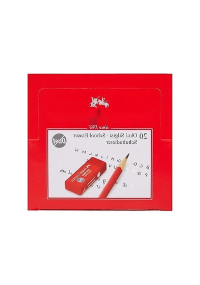 Yüksek Silme Performanslı Kırmızı Silgi - 20'li Paket, Dayanıklı