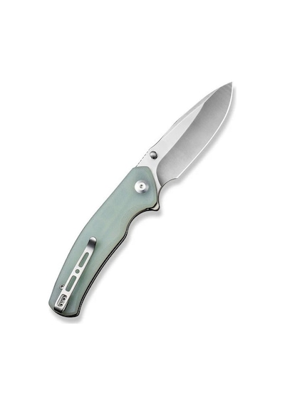 Sencut Slashkin Flipper & Thumb Stud Knife Natural G10 Handle Kamp Çakı Açık Yeşil