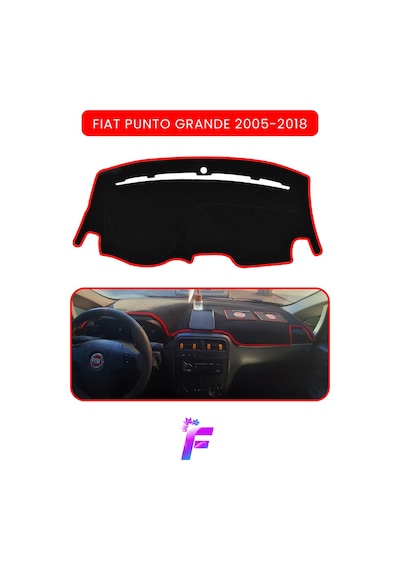 Fıat Punto Grande 2005-2018 Uyumlu Torpido Örtüsü Araca Özel Üretim Kolay Montaj Tb45 Kırmızı