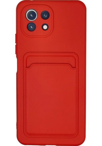 Uryport Xiaomi Mi 11 Kılıf Kelvin Kartvizitli Silikon - Kırmızı