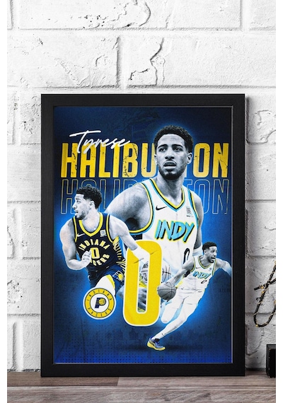 Tyrese Haliburton Çerçeveli Tablo - Basketbol Nba Posteri Tablo