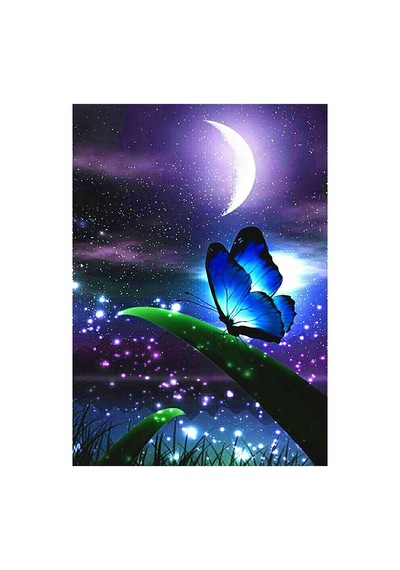 Büyülü Kelebek Sticker Çerçevesiz 40x50 Sayılarla Boyama Hobi Seti