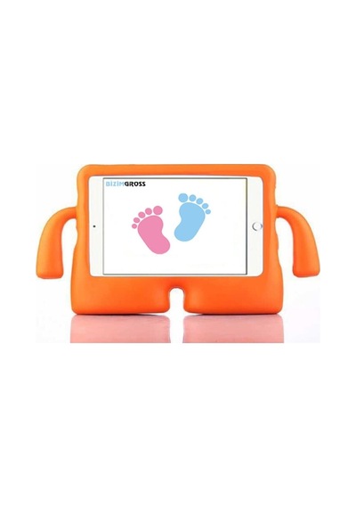 T5 10.1 Inç Tam Uyumlu Yumuşak Dokulu Standlı Silikon Çocuk Tablet Kılıf Turuncu
