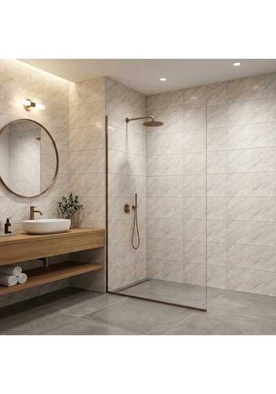 60x60 Cm Kendinden Yapışkanlı Duvar,banyo,tezgah Arası Bej Mermer-12 Adet 1103-60-12