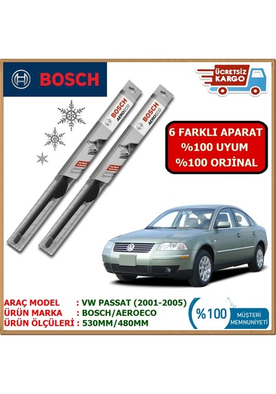 Vw Passat Ön Silecek Takımı B5 Kasa Bosch  Aeroeco (2001-2005)