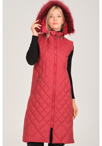 Z6718 Dewberry Bayan Yelek-bordo Bordo