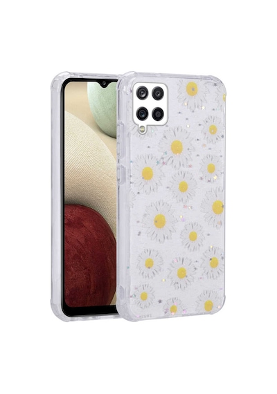 Zore Samsung Galaxy Uyumlu M33 Kılıf Simli Desenli Kamera Korumalı Parlak Omsy Popy Kapak - Kalp