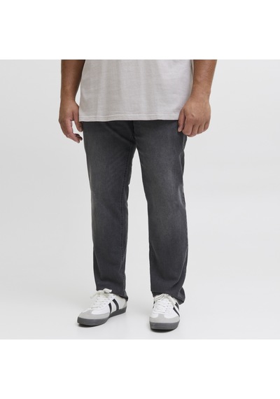 Jack & Jones Büyük Beden Slim Fit Düsük Bel Jean - Glenn - 12288381 Black Denim
