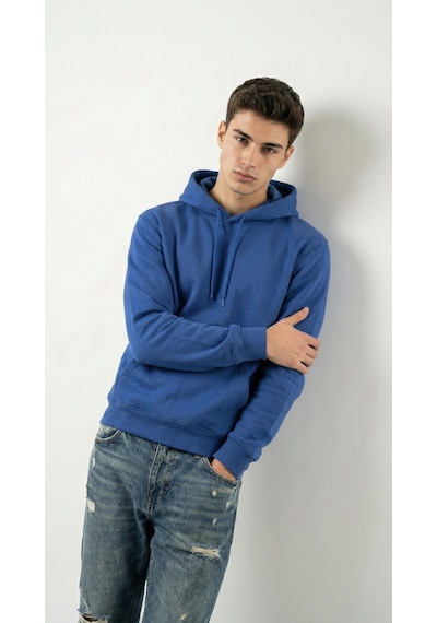 Hoxie Unisex Rahat Kesim Pamuklu Yumuşak Dokulu İçi Polarlı Basic Desenli Kapüşonlu Sweatshirt Koyu Mavi Hoxie Unisex Rahat Kesim Pamuklu Yumuşak Dokulu İçi Polarlı Basic Desenli Kapüşonlu Sweatshirt Koyu Mavi