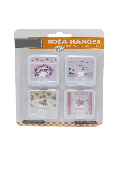 4 Lü Roza Yapışkanlı Askı 4,5x6cm Diğer