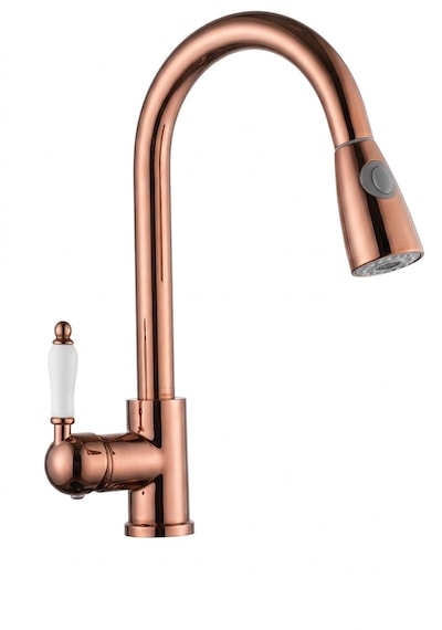 Lpd Spiralli Uzayan Eviye Mutfak Lavabo Bataryası Rose Gold