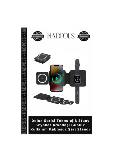 Delux Serisi Teknolojik Stant Seyahat Arkadaşı Günlük Kullanım Kablosuz Şarj Standı