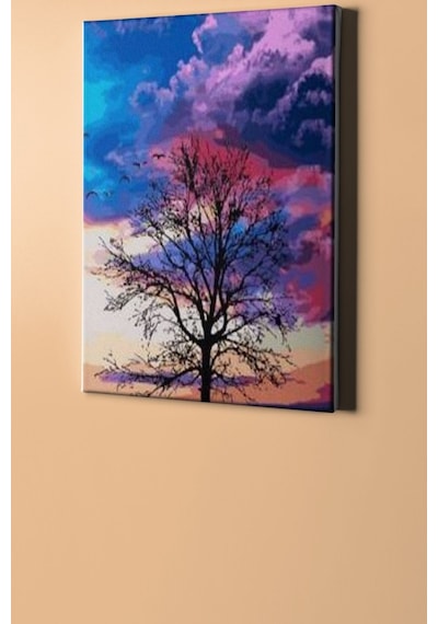 Webstyle Sayılarla Boyama Seti Kasnaklı Yalnız Ağaç 50 X 65 Cm