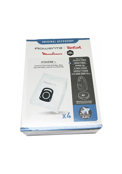 Hygiene+ Zr200520 Elektrikli Süpürge Torbası 4 Parça, Compact Power, X-trem Power Ve Silence Force Ro64xx, Ro63xx, Ro68xx, Ro39xx İçin Uygun