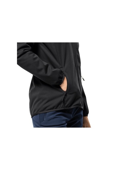 Jack Wolfskin Windhain Hoody W Kadın Ceket-siyah Siyah