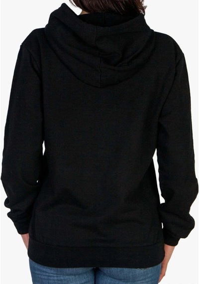 Relax&Basic Jackalco 2 Iplik Iç Pamuklu Tam Kalıp Baskılı Hoodie Siyah Siyah