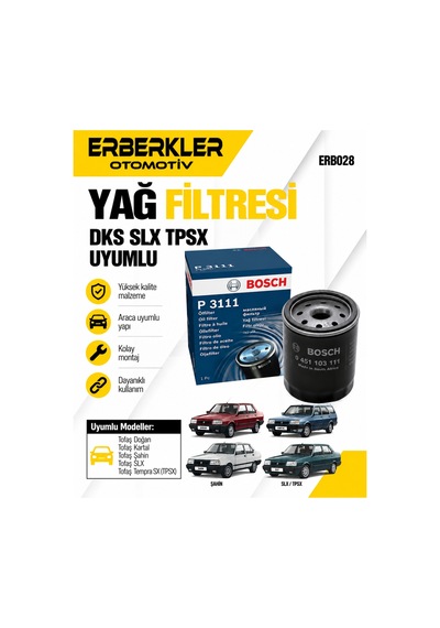 Dks Slx Tpsx Uyumlu Yağ Filtresi - Erb458
